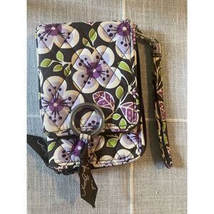VERA BRADLEY DOUBLE ID WRISTLET PLUM PETALS  RETIRED